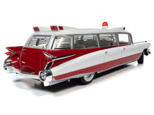 Load image into Gallery viewer, AUTO-WORLD 1959 Cadillac Eldorado Ambulance Red and White 1/18 Diecast Model
