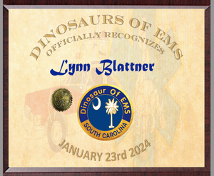 OFFICIAL DINO STATUS Plaque