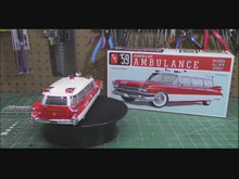 Load and play video in Gallery viewer, AMT 1395 - 1959 Cadillac Ambulance w/Gurney 1:25 Scale Model Kit
