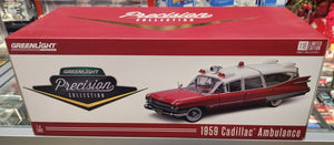 GREENLIGHT PRECISION COLLECTION 1959 or 1966 CADILLAC AMBULANCE 1:18 SCALE
