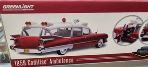 GREENLIGHT PRECISION COLLECTION 1959 or 1966 CADILLAC AMBULANCE 1:18 SCALE