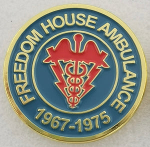 Freedom House lapel pin and morale patch